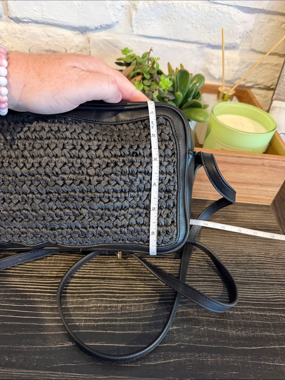 Banana Republic Black leather and craft Crossbody Bag - Picture 3 of 8